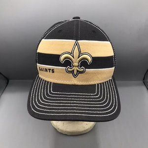 New Orleans Saints Reebok On-Field NFL Equipment Football Hat Flex Fit Sz S/M